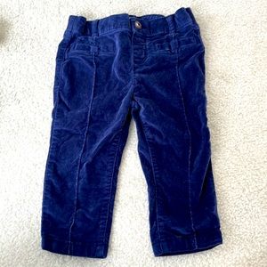 Oshkosh B’gosh navy blue velvet pants. 12-18 months